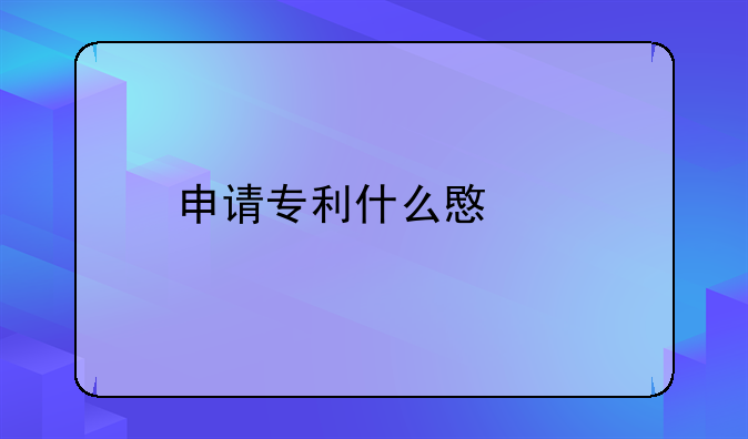 申请专利什么意思