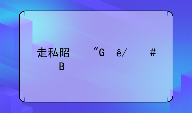 走私是刑事案件吗