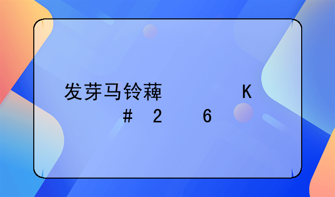 发芽马铃薯中毒自愈指南