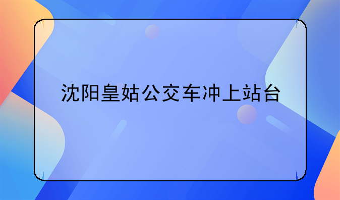 沈阳皇姑公交车冲上站台