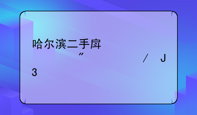 哈尔滨二手房贷款过户流程和手续