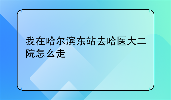 我在哈尔滨东站去哈医大二院怎么走
